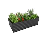 Relaxdays Huerto metálico elevado antracita