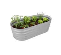 Relaxdays Huerto metálico semicircular gris