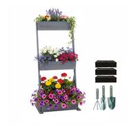 Relaxdays Huerto vertical con cajones antracita