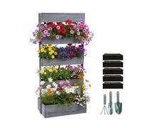 Relaxdays Huerto vertical con cajones antracita