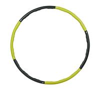 Relaxdays Hula Hoop, 98 cm Ø, Aro Fitness, 1,2 kg, para Pérdida de Peso, Entrenamiento Abdominal, Amarillo/Gris, Adultos Unisex, 1 Unidad