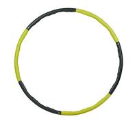 Relaxdays Hula Hoop, 98 cm Ø, Aro Fitness Adultos, 1,2 kg, para Pérdida de Peso, Entrenamiento Abdominal, Amarillo/Gris