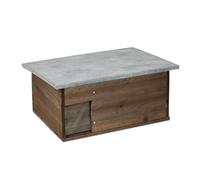 Relaxdays Igelhaus Bausatz Casa, construcción de erizos con Suelo, Puerta para Ratas y Entrada de Laberinto, Madera, 21 x 46 x 34 cm, marrón, 10% Fieltro 90%