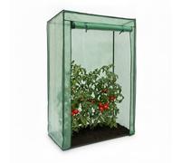 Relaxdays Invernadero de Tomates, Cubierta de PE, 150 x 100 x 50 cm, Techo Inclinado, Resistente, Verde