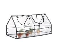 Relaxdays Invernadero jardín negro,transparente