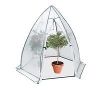 Relaxdays Invernadero para plantas verde oscuro,transparente