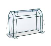 Relaxdays Invernadero plástico PVC verde oscuro,transparente