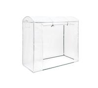 Relaxdays Invernadero plástico XL techo redondo negro,transparente