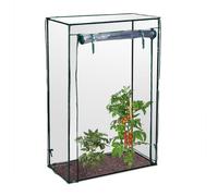 Relaxdays, Invernadero Tomates, PVC, 100x150x50 cm, Mini Huerto, Jardín o Balcón, Plástico y Acero, Transparente