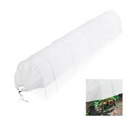 Relaxdays Invernadero Túnel 3,4 m, Microtúnel contra Plagas, para Arriates, Cubierta de Tela no Tejida, Vellón, Blanco