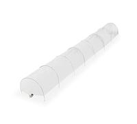 Relaxdays Invernadero Túnel, 5 m Largo, Vivero Horizontal, 8 Arcos, Cubierta Plástico PVC, para Huertos, Transparente