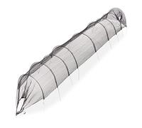 Relaxdays Plan Invernadero Túnel de Malla, 5m, Microtúnel contra Plagas, Red Fina, para Arriates, con Arcos y Piquetas, Negro, Acero