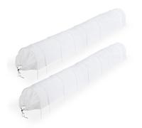 Relaxdays Invernaderos túnel de tela 5 m set de 2 blanco