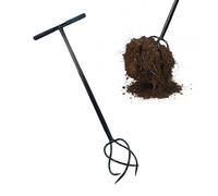 Relaxdays Jardinería con Mango, 4 púas, Mangos Antideslizantes, 100 cm de Altura, escardador y cultivador, Acero, Negro