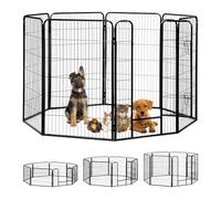 Relaxdays Jaula Perro, Cachorro y Animales Pequeños para Interior y Exterior, Acero, Negro, 120 x 76,5 x 235 cm, xx-large