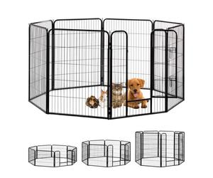 Relaxdays Jaula perro interior y exterior M-XXL negro