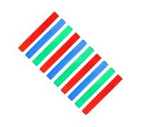 Relaxdays Juego 10 Palos Led, Tubo Luminoso 6 Modos Color, Barras Luz para Fiestas, Hora Loca, 40cm, Gomaespuma, Blanco