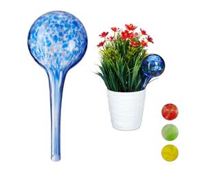Relaxdays Juego 20 globos de riego azules 6 cm Ø azul,transparente
