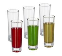 Relaxdays Juego 6 vasos chupito transparente