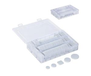 Relaxdays Juego Almohadillas Autoadhesivas Pack 272 Fieltros Adhesivos Cuadrados y Redondos, Salva Sillas, Protectores Patas Muebles, Blanco, 2,2 x 2,2 cm