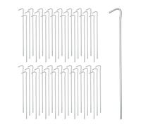 Relaxdays Juego de 100 piquetas de camping plata