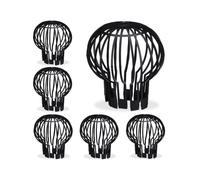 Relaxdays Juego de 12 filtros para bajantes negro