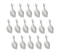 Relaxdays Juego de 16 Pesos para Manteles Diseño Hoja Planta, Sujetamanteles, para Cortinas, Acero Inoxidable, Plateado