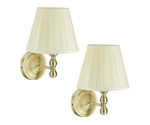 Relaxdays Juego de 2 apliques de pared antiguos crema,cobre