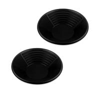 Relaxdays Juego de 2 bandejas de lavado de oro negro