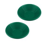 Relaxdays Juego de 2 bandejas de lavado de oro verde oscuro