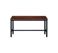 Relaxdays Juego de 2, Comedor, Compacto, HBT: 51 x 108 x 32 cm, Banco de Cocina, Metal, Industrial/Negro, Tablero de Fibras, Hierro, 2