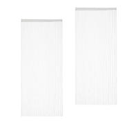 Relaxdays Juego de 2 cortinas de hilos 245 cm blanco