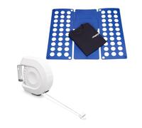 Relaxdays juego de 2 piezas de hogar blanco,azul