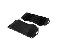 Relaxdays Juego de 2 protectores de ruedas negro