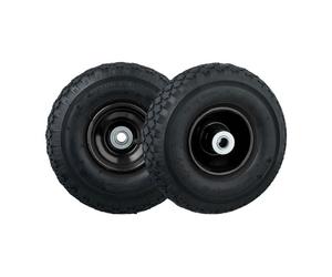 Relaxdays Juego de 2 ruedas de carretilla 3.00-4 antracita