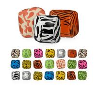 Relaxdays Juego de 24 pelotas de malabares amarillo,verde,naranja