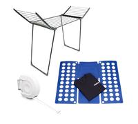 Relaxdays juego de 3 piezas doméstico blanco,azul,negro