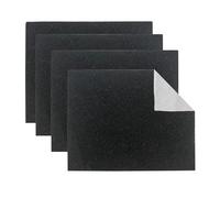 Relaxdays Juego de 4 filtros para campana extractora 47x57, universal, repuesto antiolores, carbón activo, negro/blanco