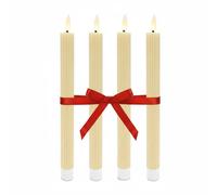 Relaxdays Juego de 4 velas LED beige