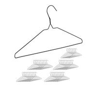 Relaxdays Juego de 48 perchas negras negro