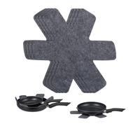 Relaxdays Juego de 6 protectores de fieltro gris