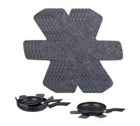 Relaxdays Juego de 8 protectores de fieltro gris