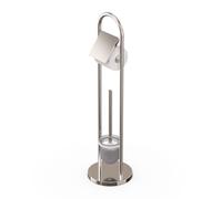 Relaxdays Juego de baño de acero inox. plata