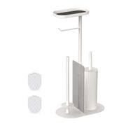 Relaxdays Juego de baño metálico blanco