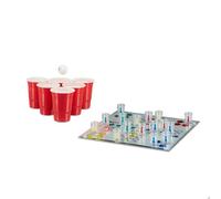 Relaxdays juego de beber 2 piezas blanco,azul,rojo