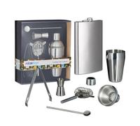 Relaxdays juego de cócteles 6 piezas plata