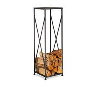 Relaxdays juego de leña de 2 piezas para chimenea negro