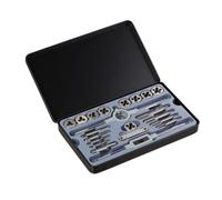 Relaxdays Juego de machos de roscar de 22 piezas negro,plata,gris