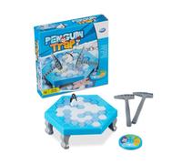 Relaxdays Juego de pingüinos a partir de 3 años blanco,azul,gris