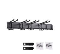 Juego de Soporte para Herramientas Relaxdays, riel de 80 cm con 6 Ganchos Ajustables, Antideslizante, Acero.